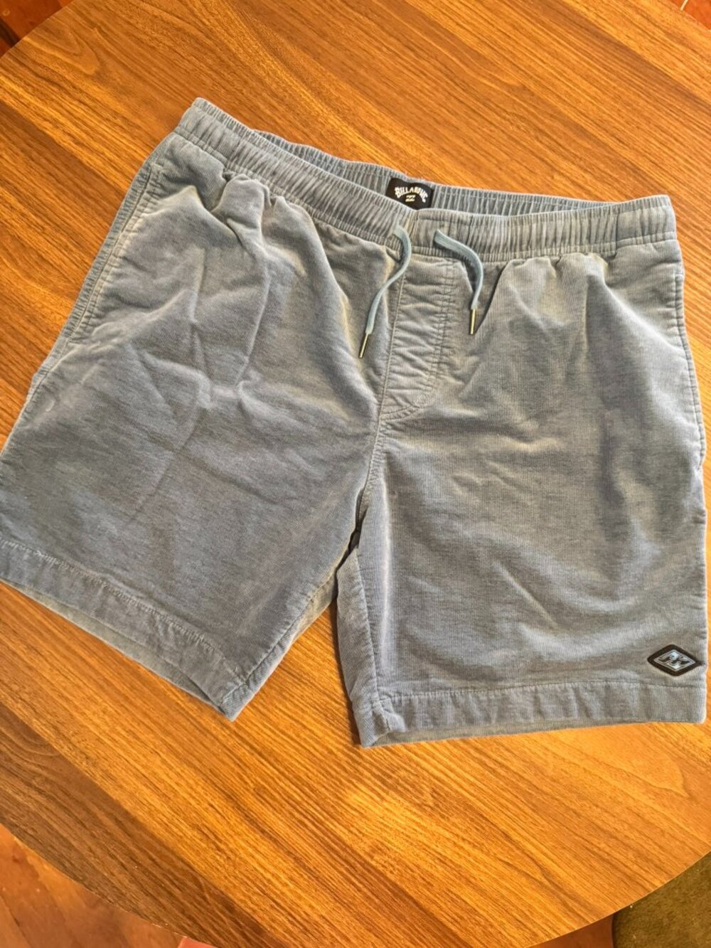 Billabong Men’s Larry Layback Cord Shorts Blue Grey : Size 34